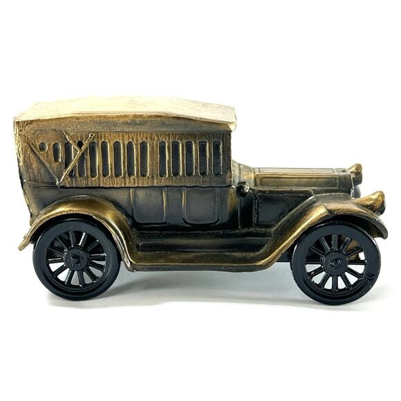 Vintage 1974 Banthrico 1917 Pierce Arrow Car Bank Die Cast Metal Bronze Chicago - Picture 4 of 6